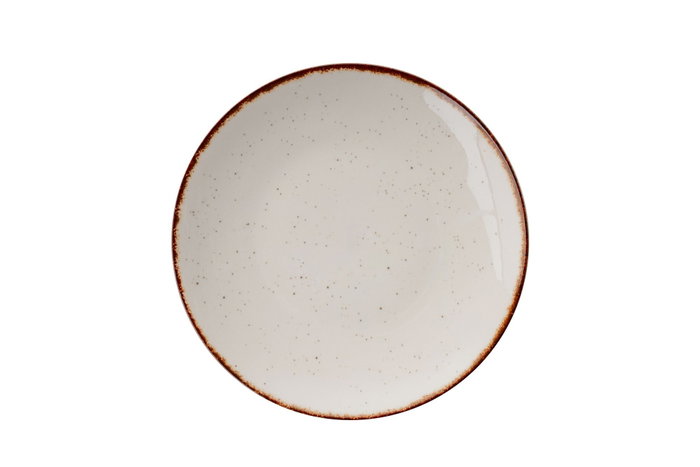 Hermia GBSATN24KY458KH Vajilla de Porcelana 24 Piezas Blanco y Marrón